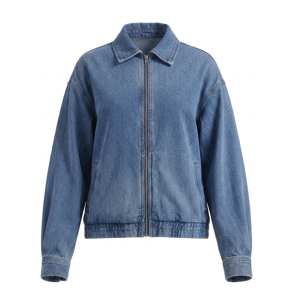 Denim Jacket and Wide-Leg Jeans Set for Women-Vyana Collective