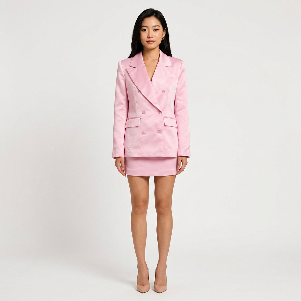 Double Breasted Blazer and High Waist Mini Skirt Set for Friday Night Vibes Women-Vyana Collective