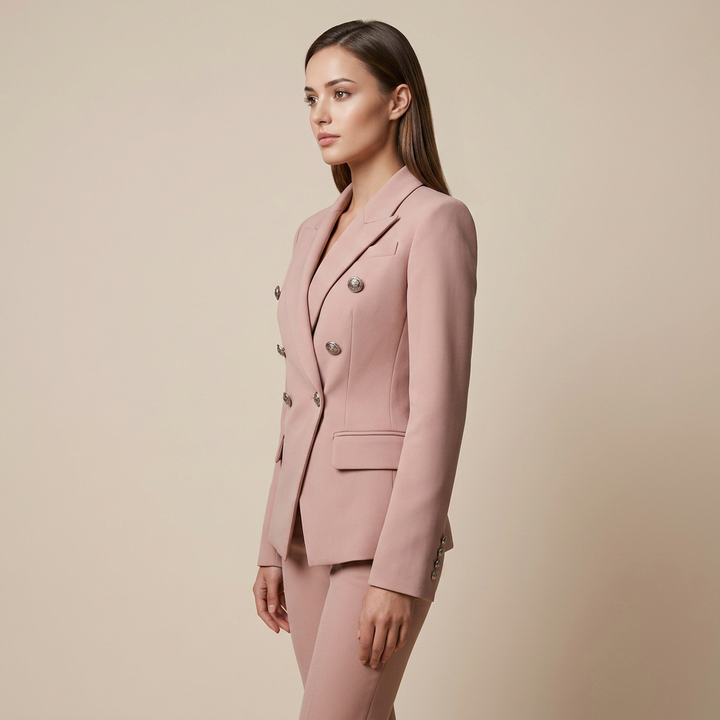 Double-Breasted Blazer for Meetings Ready and Timeless Executive Style Women-Vyana Collective