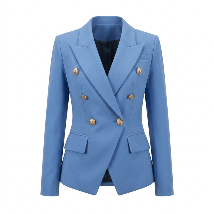 Double-Breasted Blazer for Meetings Ready and Timeless Executive Style Women-Vyana Collective