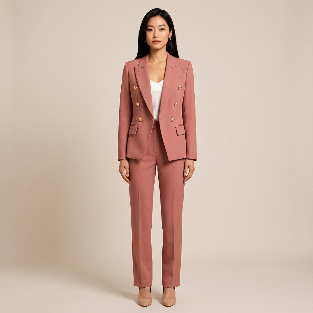 Double-Breasted Blazer for Meetings Ready and Timeless Executive Style Women-Vyana Collective