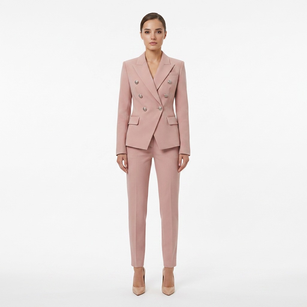 Double-Breasted Blazer for Meetings Ready and Timeless Executive Style Women-Vyana Collective