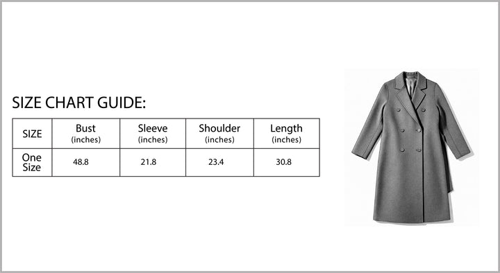 Double-Breasted Over-Knee Wool Coat with Suit Collar-Vyana Collective