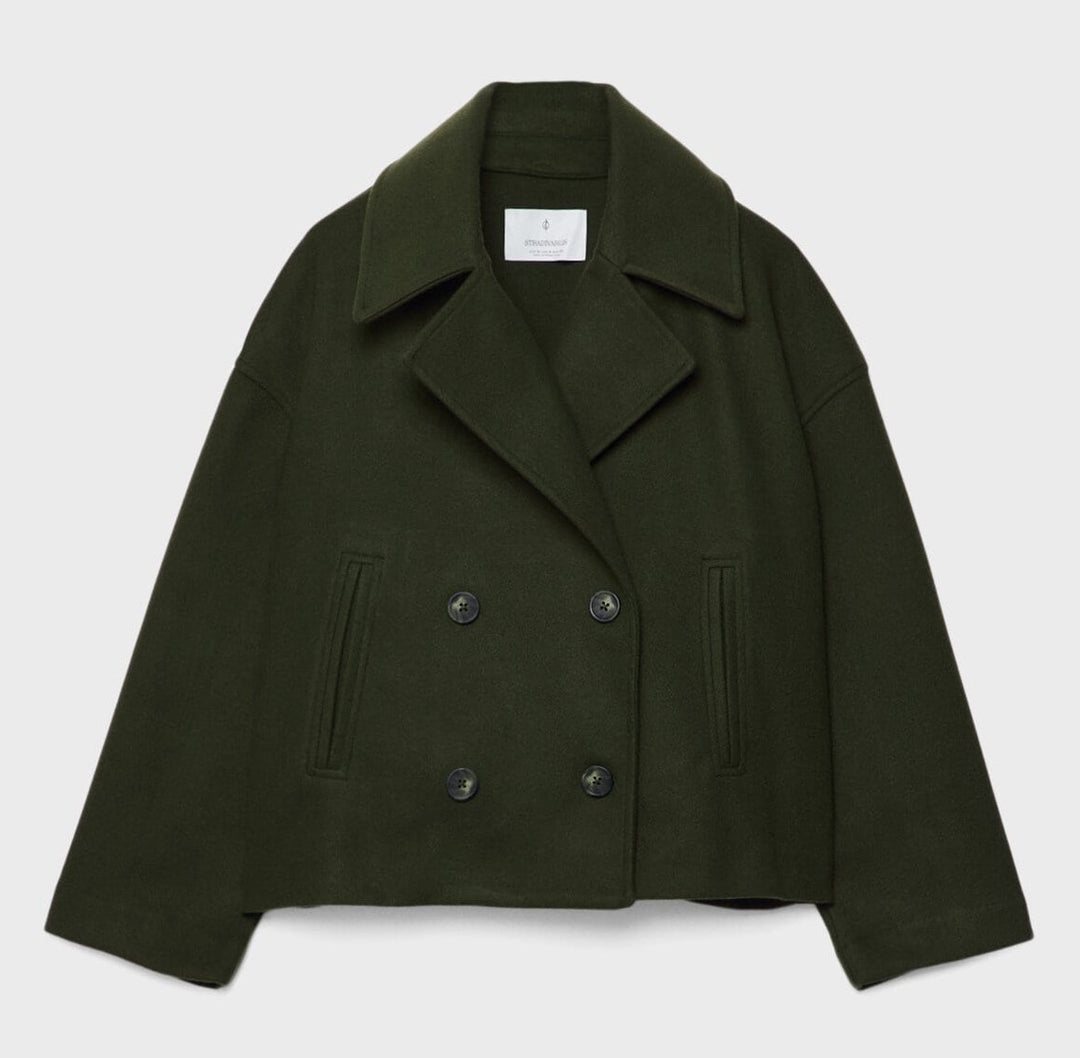 Double-Breasted Short Women’s Coat-Vyana Collective
