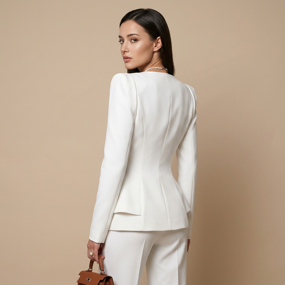 Elegant Long Sleeve Blazer Top for Office and Formal Wear-Vyana Collective