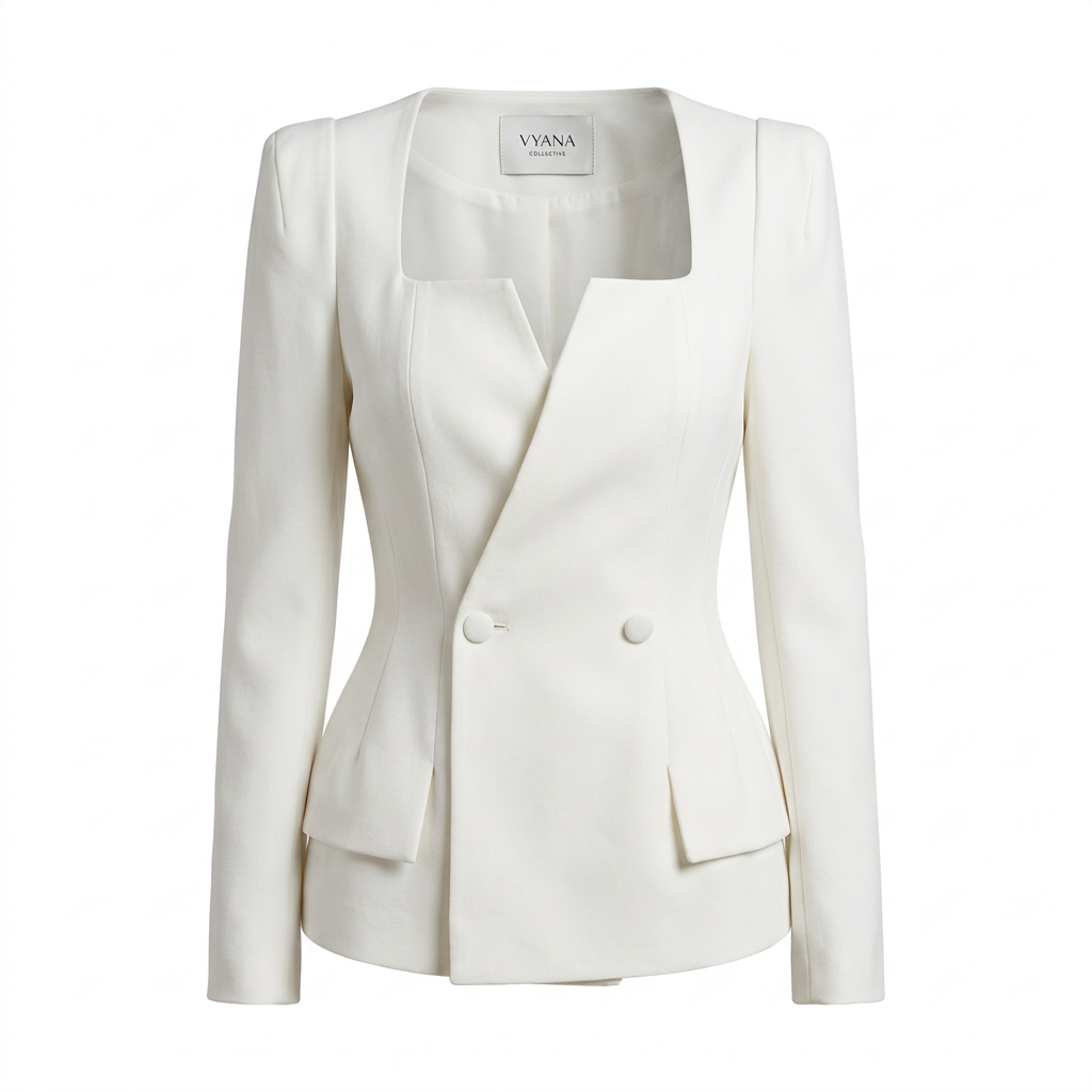 Elegant Long Sleeve Blazer Top for Office and Formal Wear-Vyana Collective