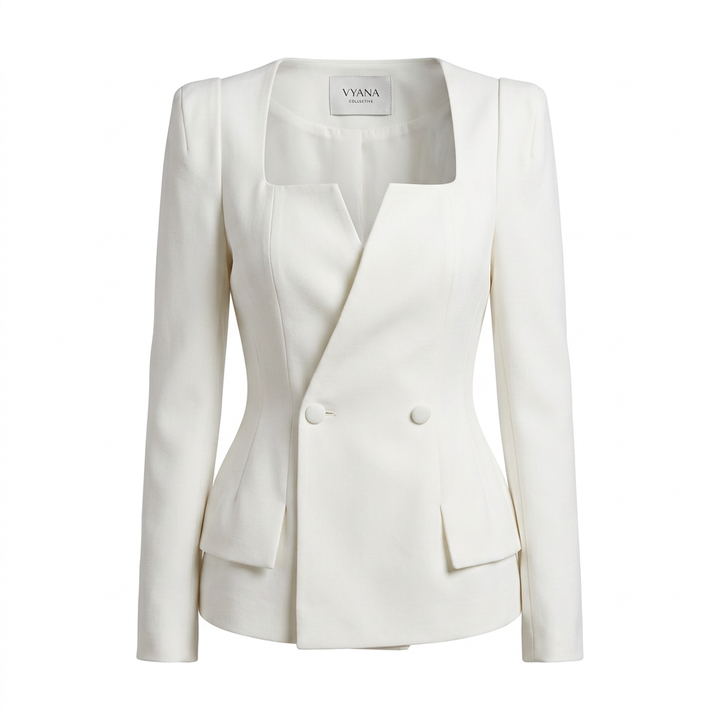 Elegant Long Sleeve Blazer Top for Office and Formal Wear-Vyana Collective