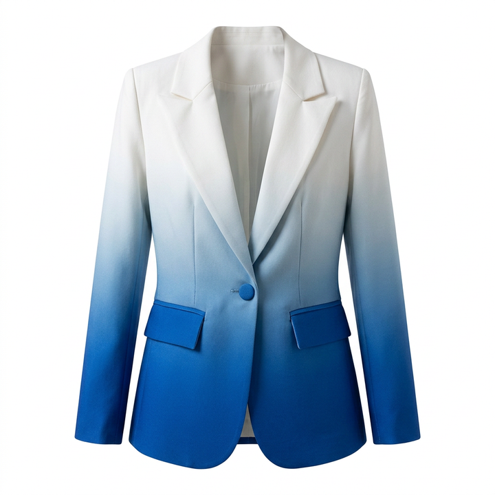 Gradient Blazer and Flared Pants Suit Set for Meetings Ready and Modern Executive Style Women-Vyana Collective