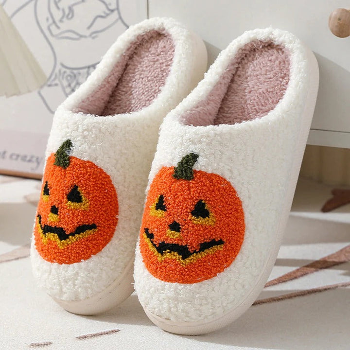 Halloween Pumpkin Cartoon Slippers for Women-Vyana Collective