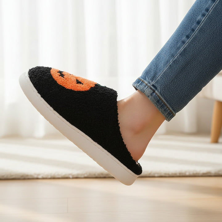 Halloween Pumpkin Cartoon Slippers for Women-Vyana Collective