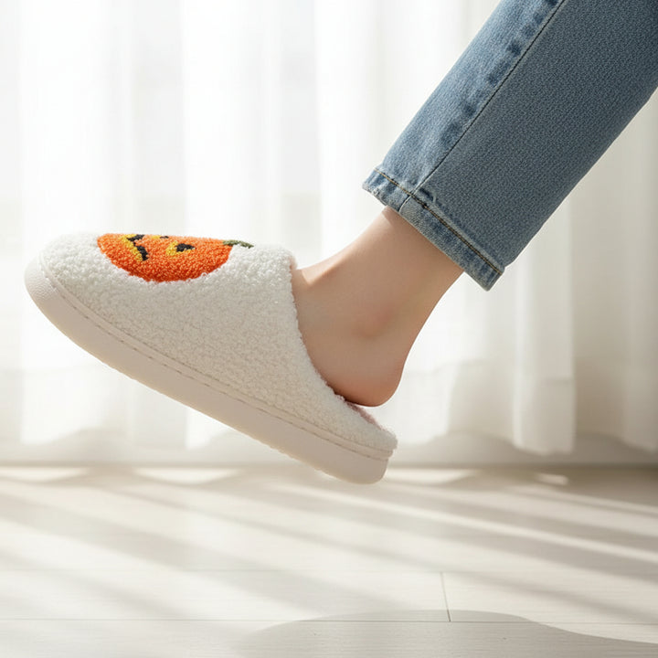 Halloween Pumpkin Cartoon Slippers for Women-Vyana Collective