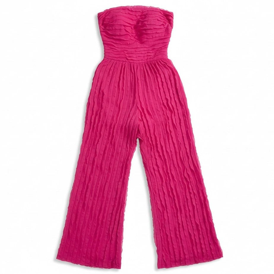 High-Waisted Tube Top Wide-Leg Jumpsuit-Vyana Collective