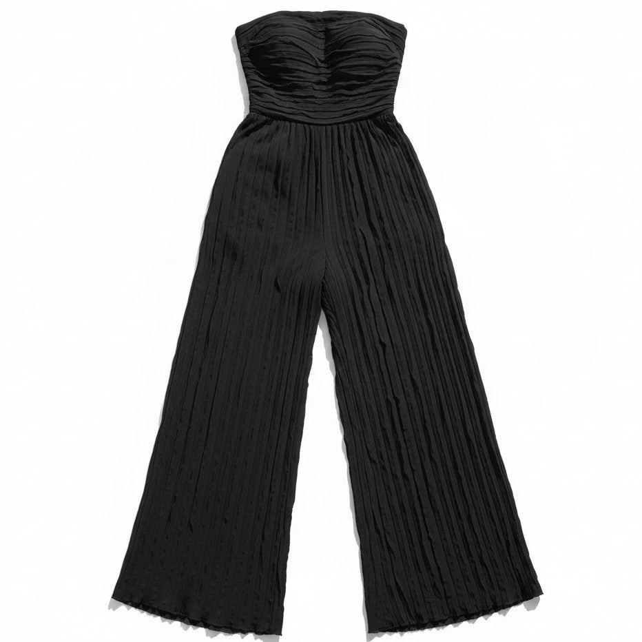 High-Waisted Tube Top Wide-Leg Jumpsuit-Vyana Collective