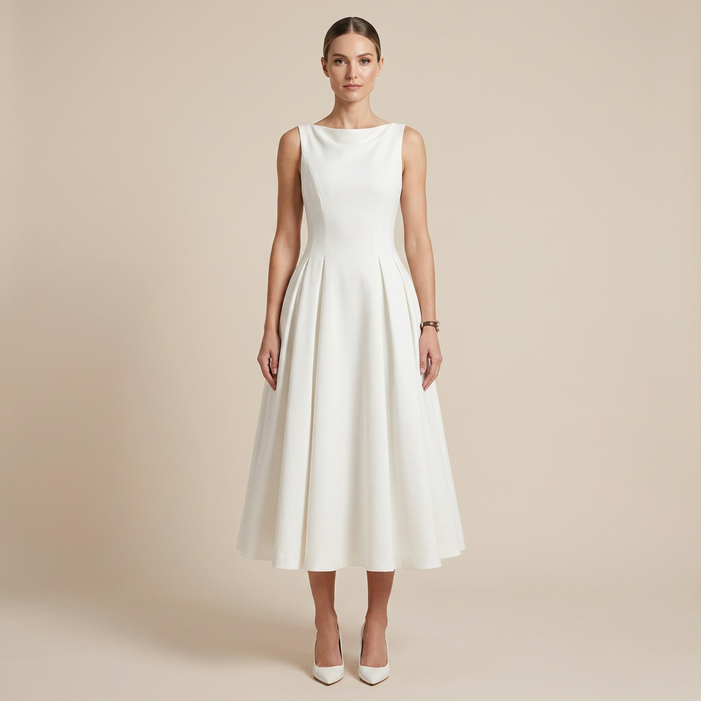 Ivory Grace Sleeveless Swing Maxi Dress-Vyana Collective