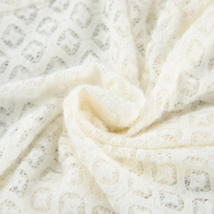 Lace Knit Cardigan Top for Meetings Ready and Elegant Office Style Women-Vyana Collective