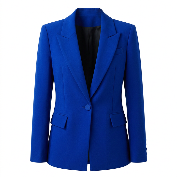 One Button Tailored Blazer and Flared Pants Suit Set for Meetings Ready and Executive Elegance Women-Vyana Collective