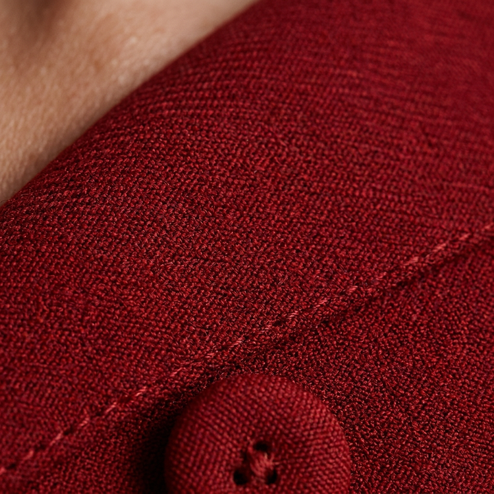 Red Double-Breasted Blazer and Wide Leg Trousers Suit for Power Dressing-Vyana Collective
