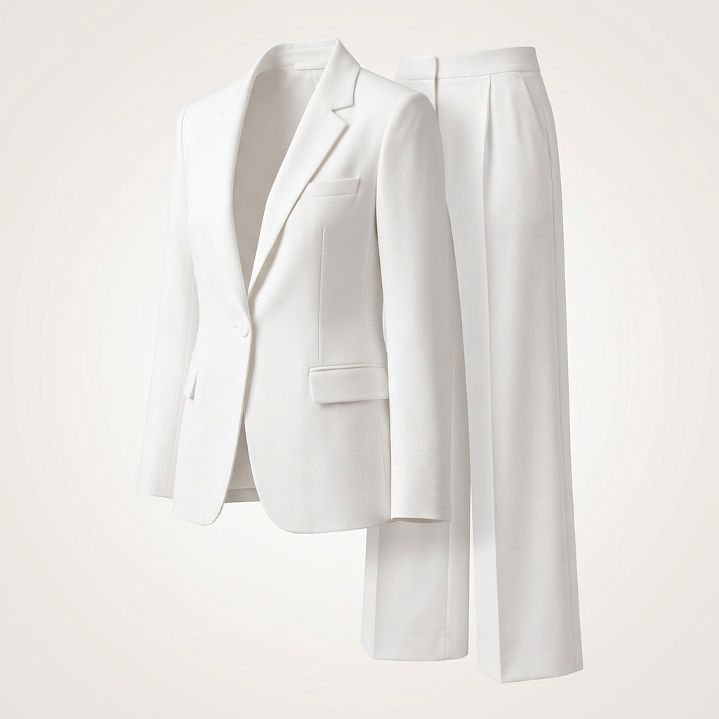 Relaxed Blazer and Wide Leg Trousers Suit Set for Meetings Ready and Modern Office Style Women-Vyana Collective