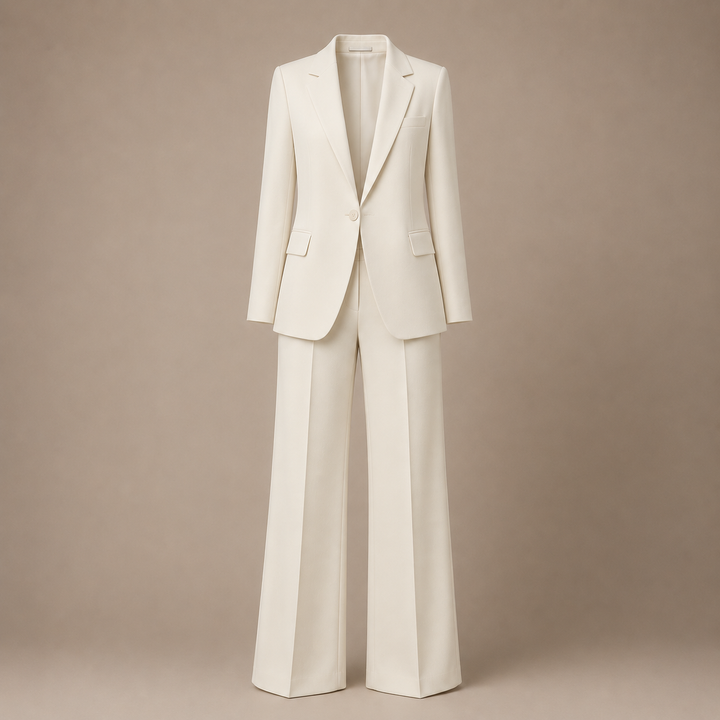 Relaxed Blazer and Wide Leg Trousers Suit Set for Meetings Ready and Modern Office Style Women-Vyana Collective