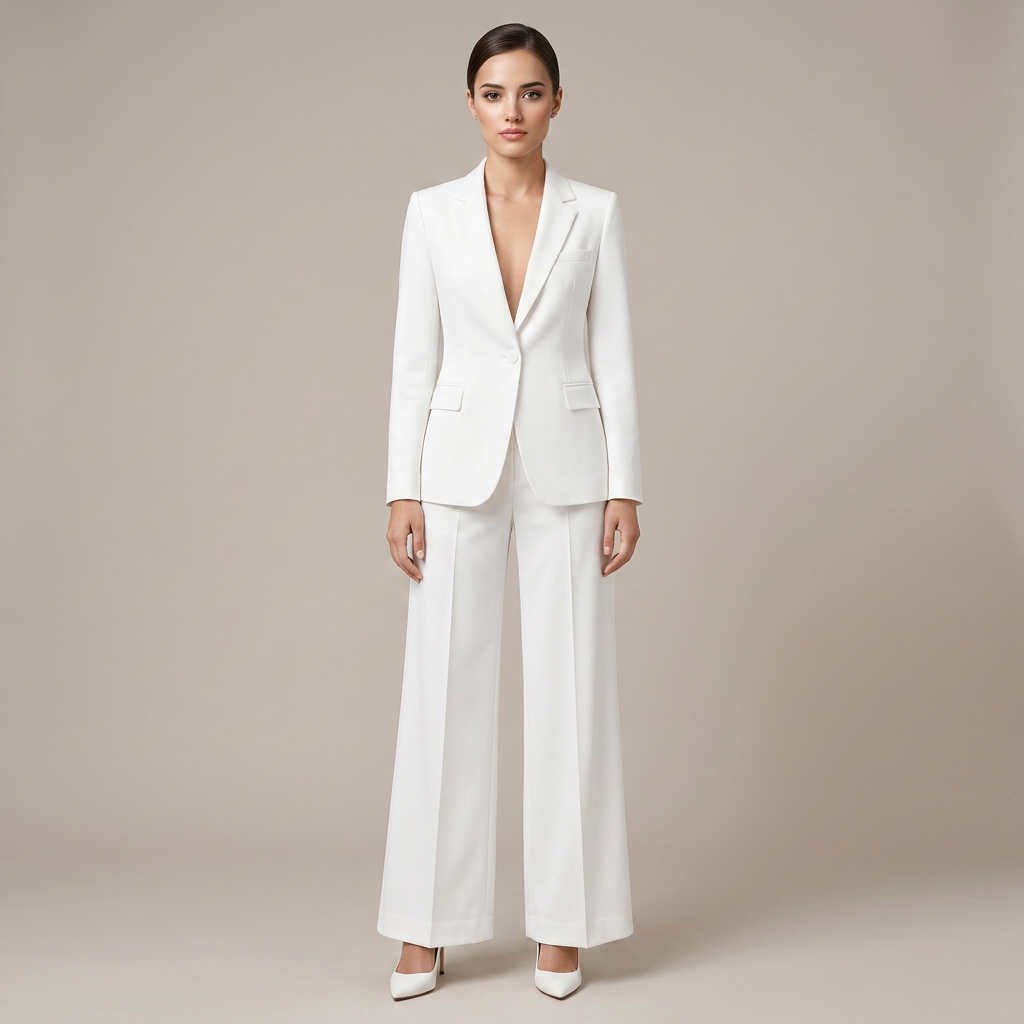 Relaxed Blazer and Wide Leg Trousers Suit Set for Meetings Ready and Modern Office Style Women-Vyana Collective