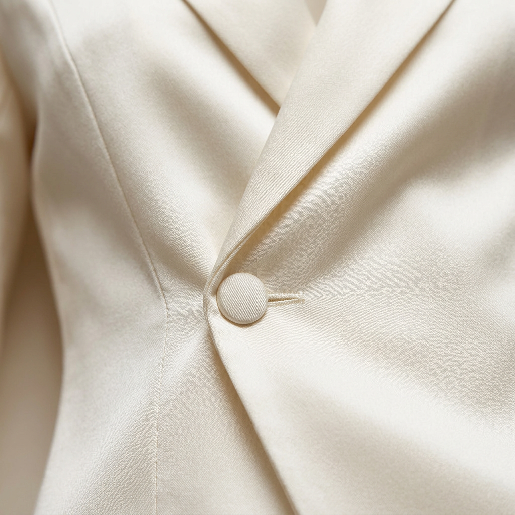 Satin Ruched Backless Blazer-Vyana Collective