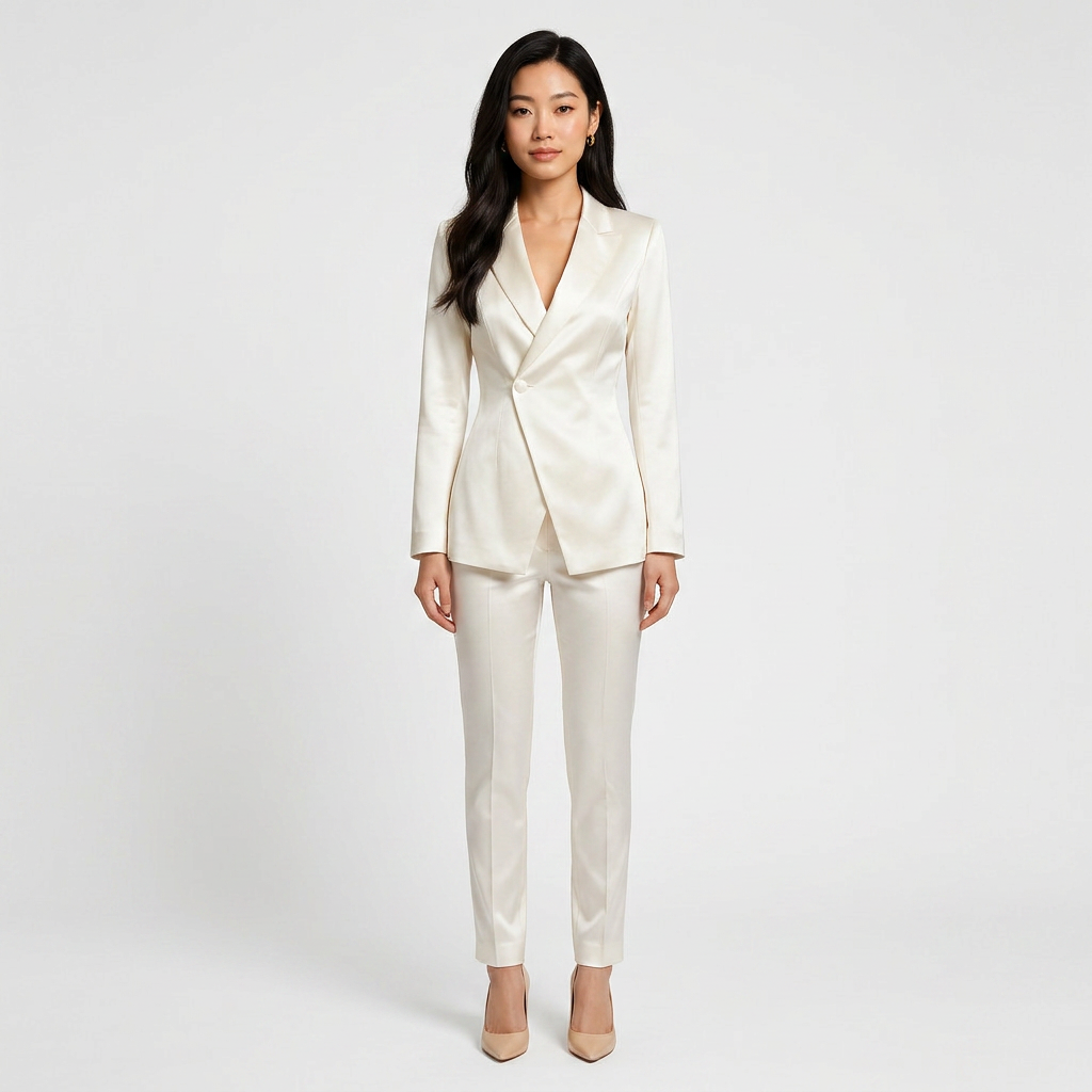 Satin Ruched Backless Blazer-Vyana Collective