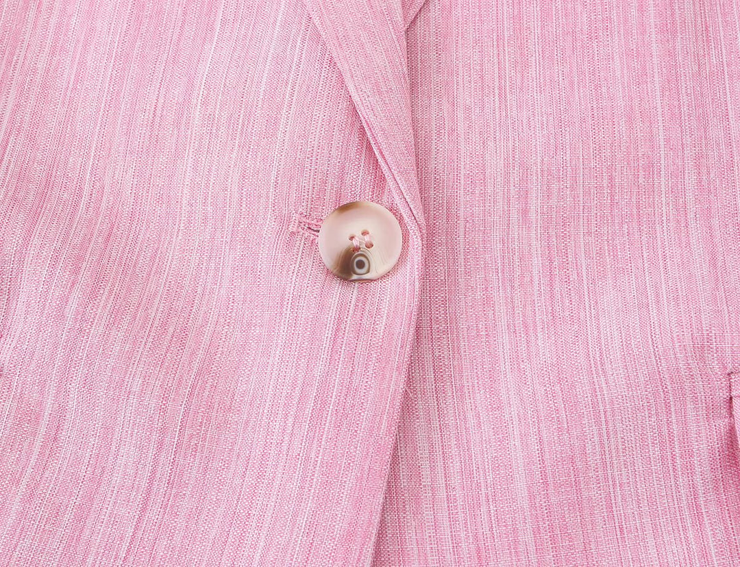 Single Button Blazer and Wide Leg Pants Set for Meetings Ready Women-Vyana Collective