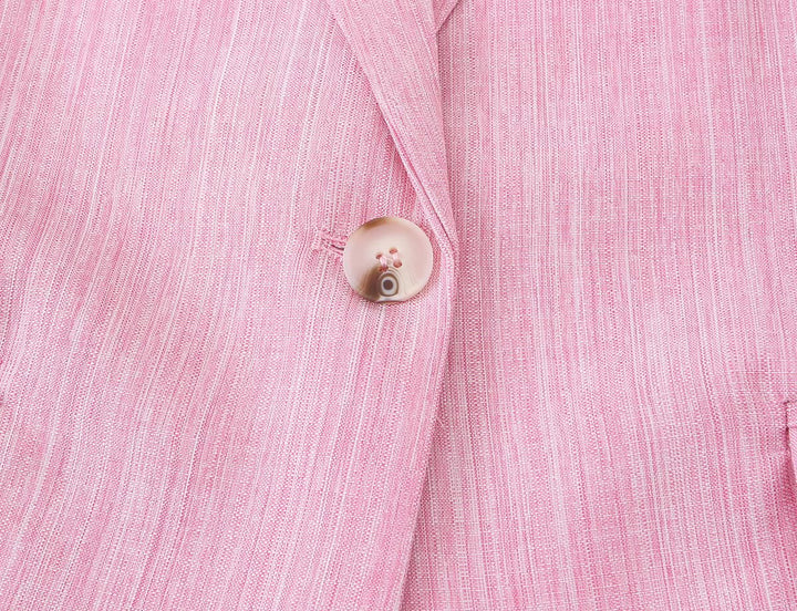 Single Button Blazer and Wide Leg Pants Set for Meetings Ready Women-Vyana Collective
