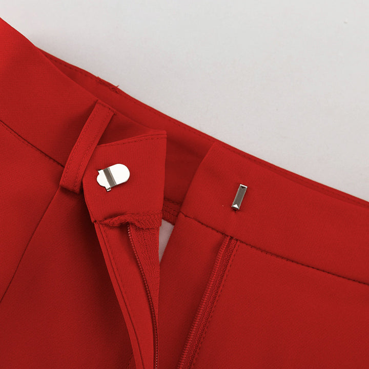 Single Button Notched Lapel Blazer &amp; Front Slit Maxi Skirt Two-Piece Suit Set-Vyana Collective