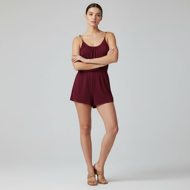 Sleeveless Button Shirt and Drawstring Shorts Set-Vyana Collective