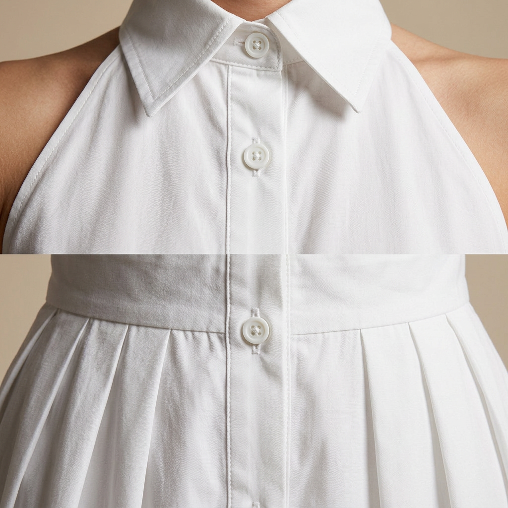 Sleeveless Halter Button-Front Maxi Dress-Vyana Collective