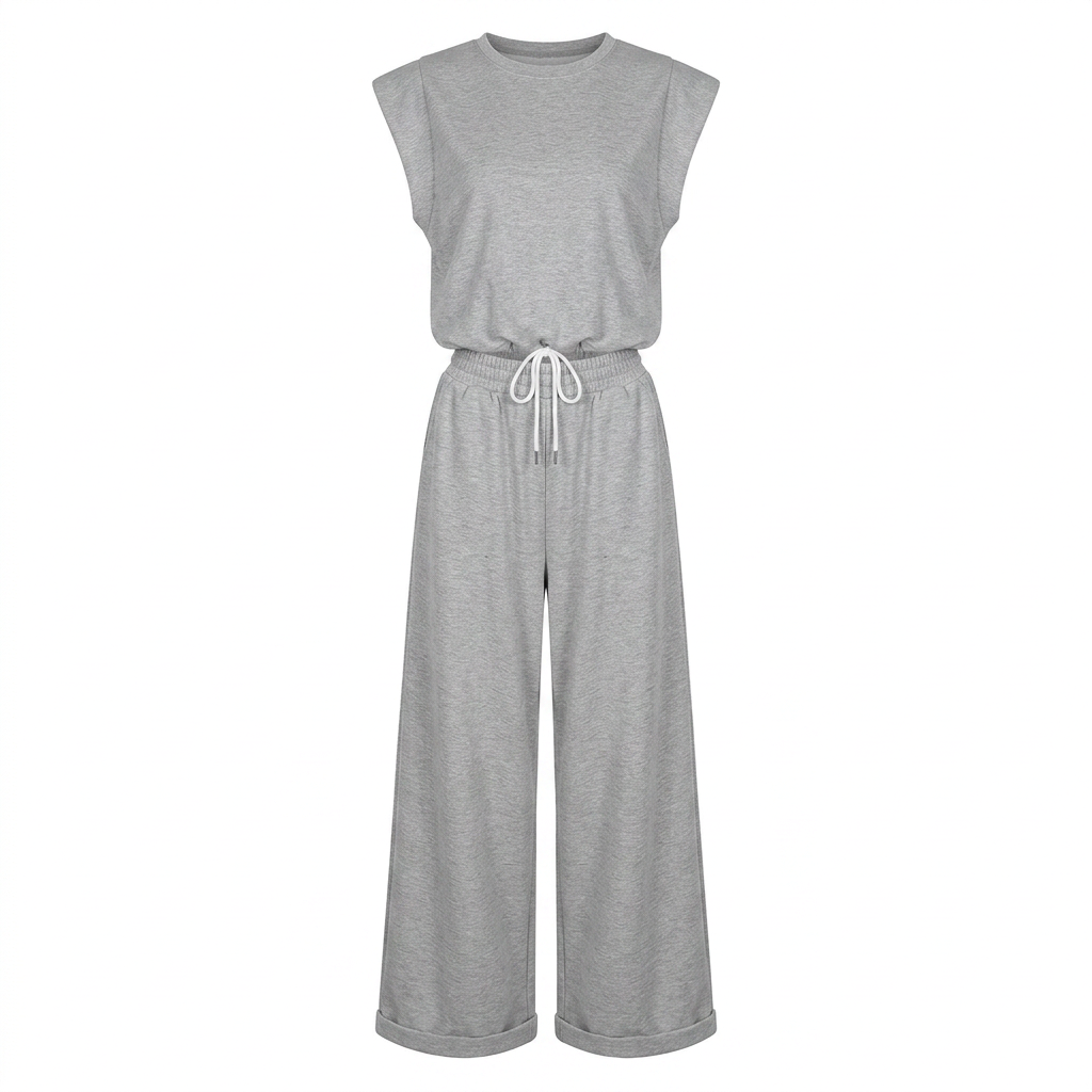 Sleeveless Top and Wide Leg Pants Outfit Set for Daily Comfort and Relaxed Modern Style Women-Vyana Collective
