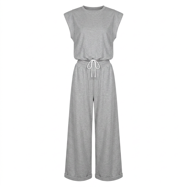 Sleeveless Top and Wide Leg Pants Outfit Set for Daily Comfort and Relaxed Modern Style Women-Vyana Collective