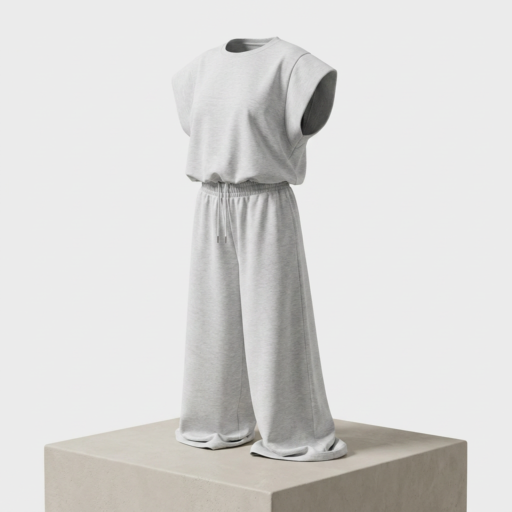 Sleeveless Top and Wide Leg Pants Outfit Set for Daily Comfort and Relaxed Modern Style Women-Vyana Collective