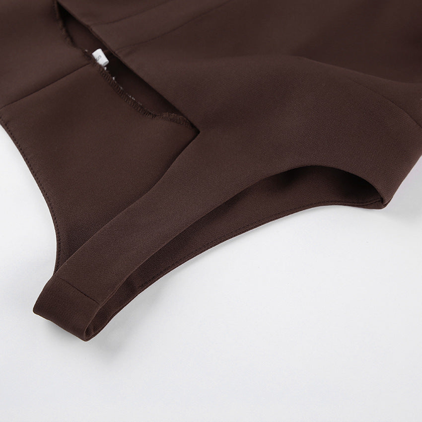 Sleeveless Tunic Top and Wide Leg Pants Set for Meetings Ready and Modern Elegance Women-Vyana Collective