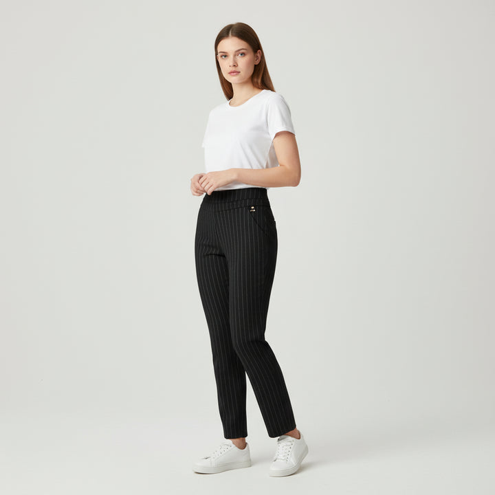 Spring Leisure High-Waisted Straight-Leg Pants-Vyana Collective