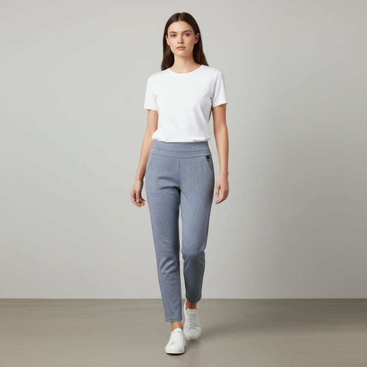 Spring Leisure High-Waisted Straight-Leg Pants-Vyana Collective