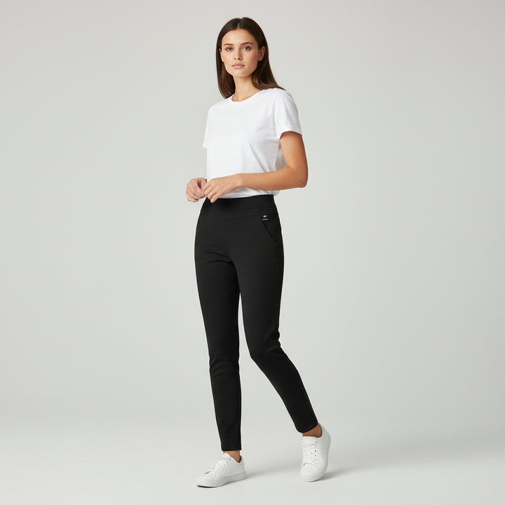 Spring Leisure High-Waisted Straight-Leg Pants-Vyana Collective