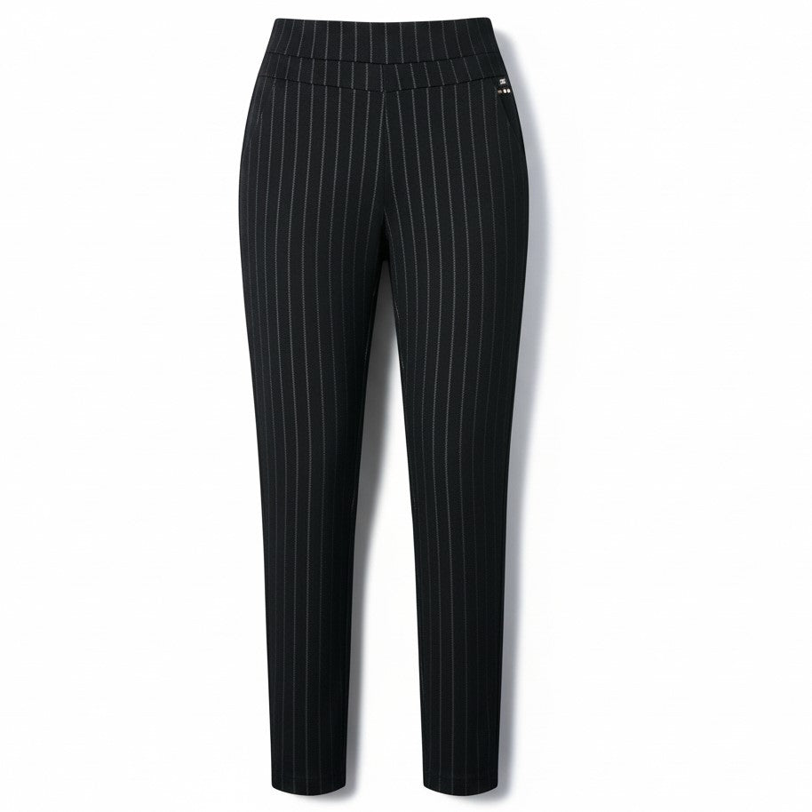 Spring Leisure High-Waisted Straight-Leg Pants-Vyana Collective