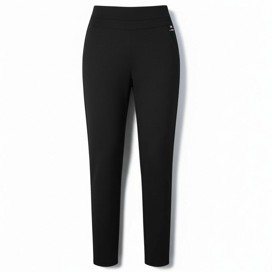 Spring Leisure High-Waisted Straight-Leg Pants-Vyana Collective