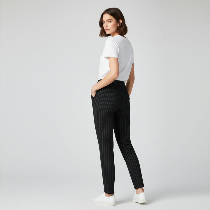 Spring Leisure High-Waisted Straight-Leg Pants-Vyana Collective
