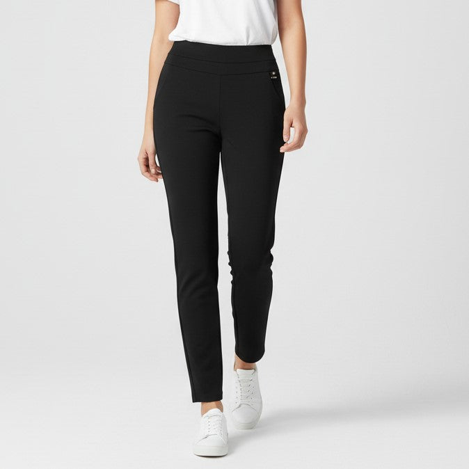 Spring Leisure High-Waisted Straight-Leg Pants-Vyana Collective