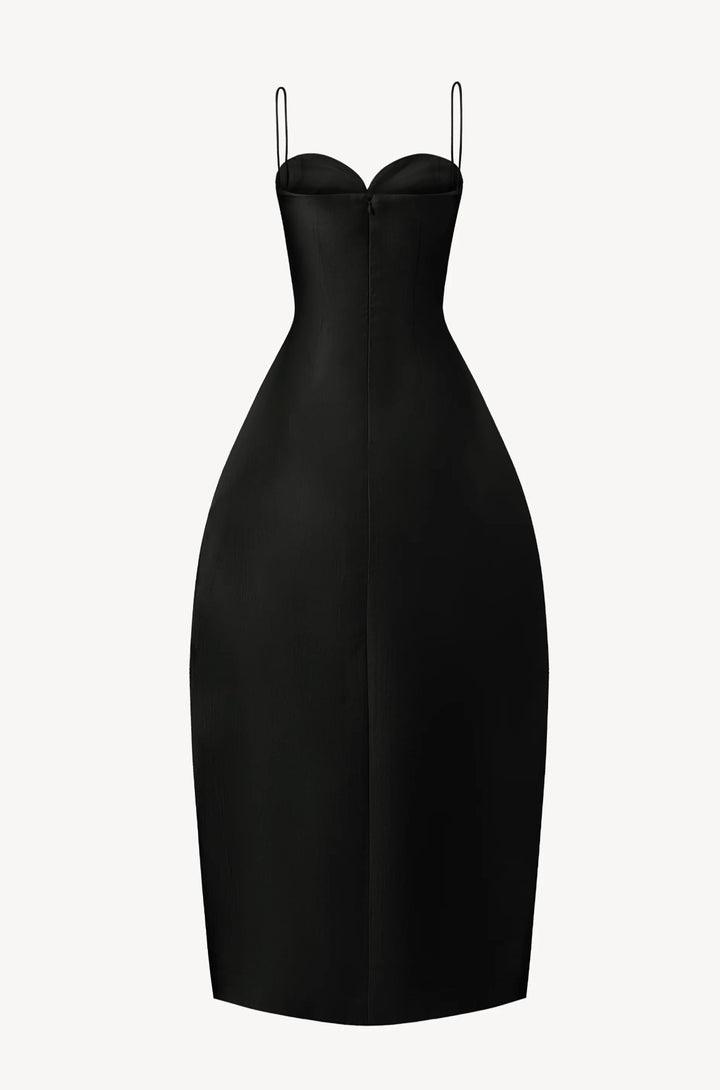 Strapless Sweetheart Structured Midi Gown-Vyana Collective