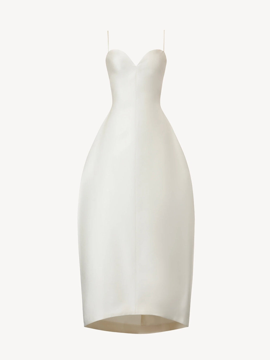 Strapless Sweetheart Structured Midi Gown-Vyana Collective