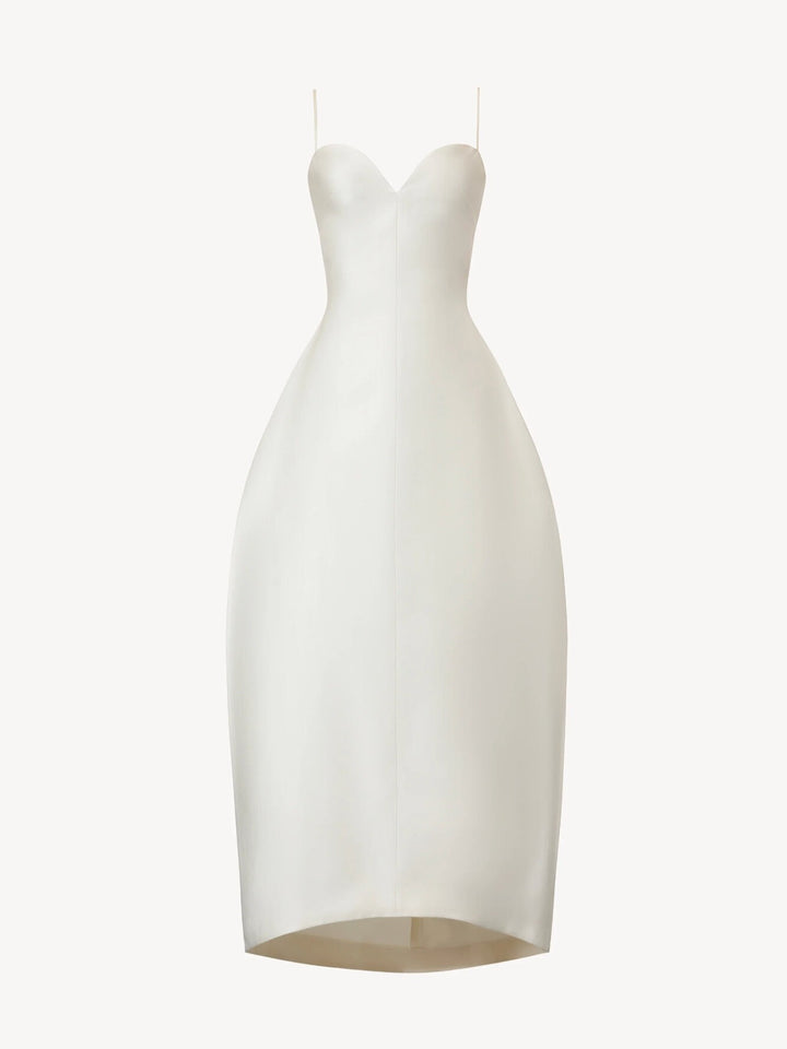 Strapless Sweetheart Structured Midi Gown-Vyana Collective