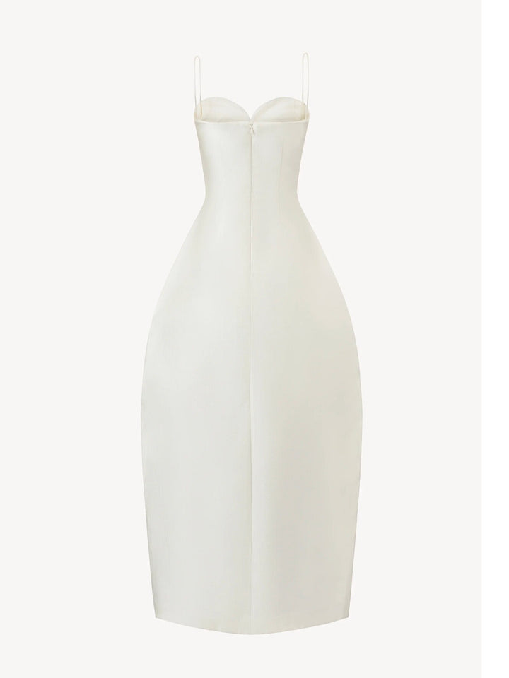 Strapless Sweetheart Structured Midi Gown-Vyana Collective