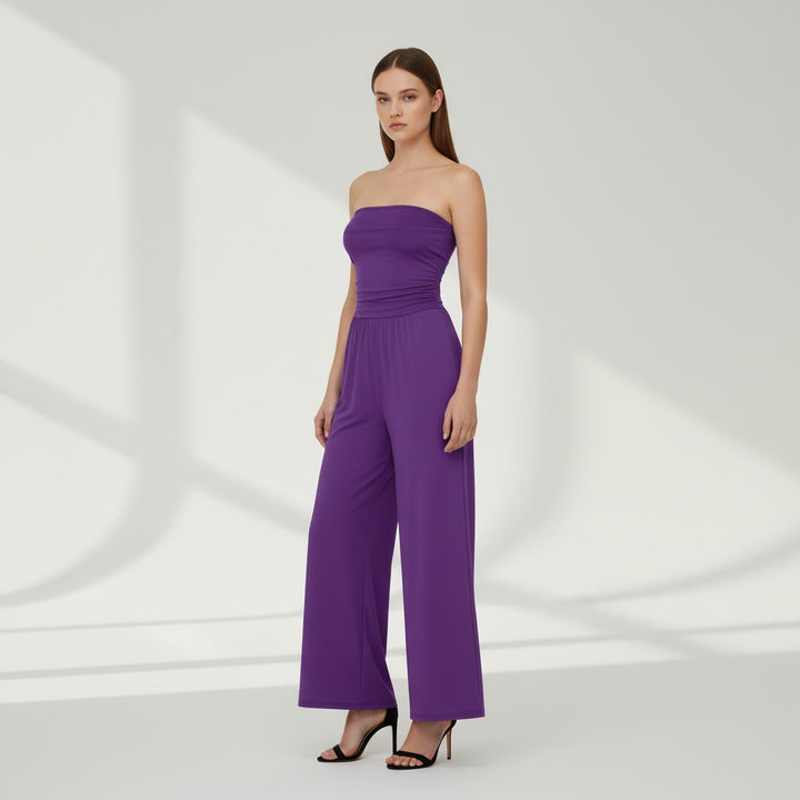 Stretch Tank Jumpsuit with Double Pockets and Waist-Cinching Fit-Vyana Collective