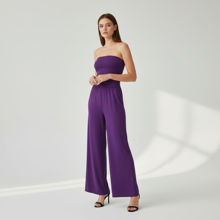 Stretch Tank Jumpsuit with Double Pockets and Waist-Cinching Fit-Vyana Collective