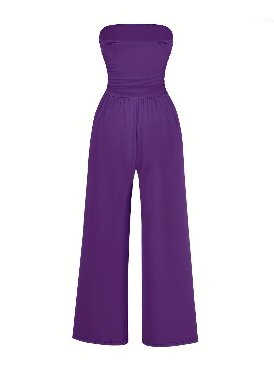 Stretch Tank Jumpsuit with Double Pockets and Waist-Cinching Fit-Vyana Collective