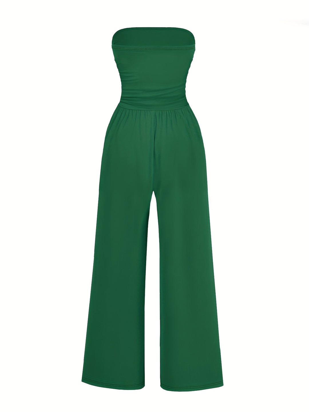 Stretch Tank Jumpsuit with Double Pockets and Waist-Cinching Fit-Vyana Collective